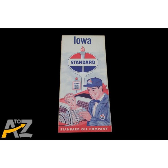 Vintage Standard Oil Company Iowa travel Pocket Road Map - Picture 1 of 10